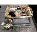 Quantity of collectables including cherished teddys and mirrored jewellery box. Not available for