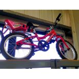 Childs 12 inch frame single speed Ridgeback pink bike with brakes. Not available for in-house P&P