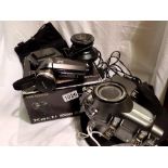 Sanyo underwater cameras and epok lens boxed, and excessorys EHS 100 HD, vendor states items are