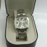 VIVALDI: boxed gents wristwatch on a stainless steel bracelet, working at lotting. P&P Group 1 (£