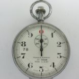 VENNER: steel cased stop watch, type A4, number 13508, working at lotting, lens damaged. P&P Group 1