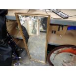 Gilt framed wall mirror. Not available for in-house P&P