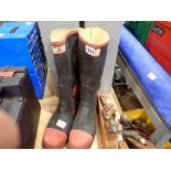 Pair of UK size 12 steel toe capped wellington boots. Not available for in-house P&P