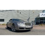 2006 56 Bentley Continental GT 6.0 W12 in silver with black leather & walnut veneered interior.