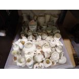 Approximately fifty pieces of Goss and other crested ware. Not available for in-house P&P