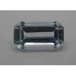 Loose natural aquamarine gemstone, 2.22ct. P&P Group 1 (£14+VAT for the first lot and £1+VAT for