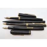 Waterman fountain pen with 18ct gold nib (nib bent), with a Waterman ballpoint pen, Conway Stewart