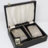 Two boxed hallmarked silver brushes, Birmingham assay. P&P Group 1 (£14+VAT for the first lot and £