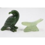 Two diminutive jade animals, largest L: 60 mm. P&P Group 1 (£14+VAT for the first lot and £1+VAT for
