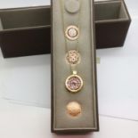 Boxed Emozioni Hot Diamonds pendant necklace with four interchangeable pendants, chain L: 64 cm. P&P