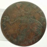 1775 copper halfpenny of George III. P&P Group 0 (£5+VAT for the first lot and £1+VAT for subsequent