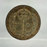 1905 silver Maundy penny of Edward VII. P&P Group 0 (£5+VAT for the first lot and £1+VAT for