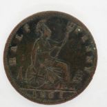 1861 halfpenny of Queen Victoria. P&P Group 0 (£5+VAT for the first lot and £1+VAT for subsequent