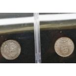 Two slabbed shillings: 1898 and 1966. P&P Group 0 (£5+VAT for the first lot and £1+VAT for