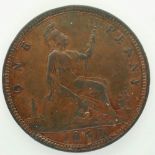 1861 penny of Queen Victoria. P&P Group 0 (£5+VAT for the first lot and £1+VAT for subsequent lots)