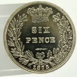 1875 silver sixpence of Queen Victoria, VF grade. P&P Group 0 (£5+VAT for the first lot and £1+VAT