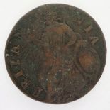 Halfpenny of William III - obliterated date. P&P Group 0 (£5+VAT for the first lot and £1+VAT for