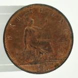 1861 farthing of Queen Victoria. P&P Group 0 (£5+VAT for the first lot and £1+VAT for subsequent