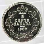 1902 Canadian silver five cents of Edward VII. P&P Group 0 (£5+VAT for the first lot and £1+VAT