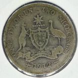 Australia: 1912 silver florin of George V. P&P Group 0 (£5+VAT for the first lot and £1+VAT for