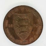 1908 Jersey 1/24 shilling, high lustre remaining. P&P Group 0 (£5+VAT for the first lot and £1+VAT