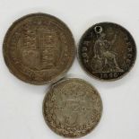 Silver coins of Queen Victoria. P&P Group 0 (£5+VAT for the first lot and £1+VAT for subsequent