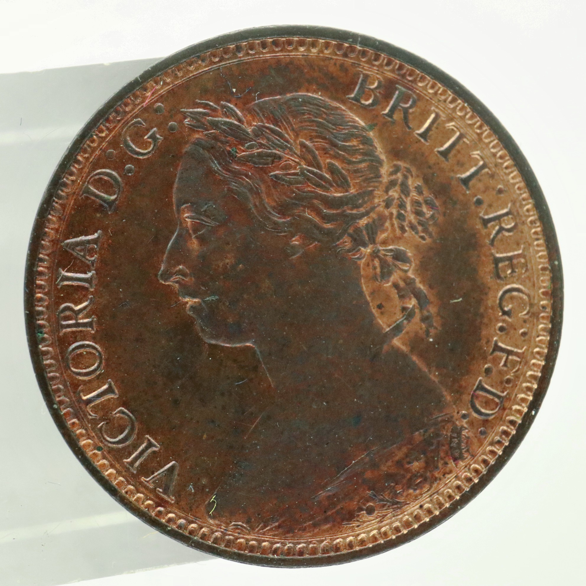 1882 farthing of Queen Victoria, Heaton mint. P&P Group 0 (£5+VAT for the first lot and £1+VAT for - Image 2 of 2