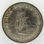 1952 silver five-shillings of South Africa. P&P Group 0 (£5+VAT for the first lot and £1+VAT for