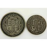 Silver sixpence and shilling of George III (2). P&P Group 0 (£5+VAT for the first lot and £1+VAT for