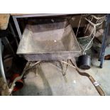 Wheelbarrow with galvanised steel bed. Not available for in-house P&P