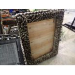 Outdoor mirror frame made from branches. Not available for in-house P&P
