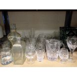 Quantity of mixed glassware including crystal. Not available for in-house P&P