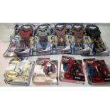 Nine Batman figurines. Not available for in-house P&P