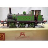 OO scale Hornby R3846, L.S.W.R Terrier tank, Green, 735, in excellent to near mint condition,