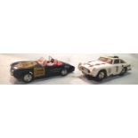 Scalextric Triang James Bond Aston Martin and Mercedes cars, as found, original condition, need