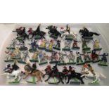 Thirty Britains knights including detail. UK P&P Group 3 (£30+VAT for the first lot and £8+VAT for