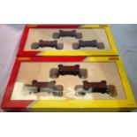 Two OO scale Hornby R6473 triple mineral wagon pack, in excellent to near mint condition, boxes have