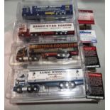 Four Corgi collectors club 1/76 scale trucks to include CC 18008 Volvo and Curtainside, Luxton and