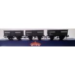 OO scale Bachmann 37-236 set of three N.C.B mineral wagons, in excellent to near mint condition.