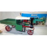 Mamod live steam wagon, spirit fired, all complete, very good condition, box is fair, no packing