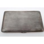 Hallmarked silver cigarette case, Birmingham assay, 140 x 90 mm, 188g. UK P&P Group 1 (£16+VAT for