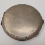 Hallmarked silver compact, Birmingham assay, D: 75 mm. UK P&P Group 1 (£16+VAT for the first lot and