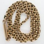 9ct gold belcher link neck chain, L: 44 cm, 6.2g. UK P&P Group 0 (£6+VAT for the first lot and £1+