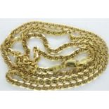 18ct gold fine link neck chain, L: 50 cm, 13.7g. UK UK P&P Group 0 (£6+VAT for the first lot and £