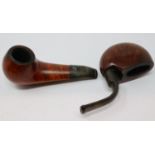 Big Ben Ranger smoking pipe and a Rolex Briar smoking pipe. UK P&P Group 1 (£16+VAT for the first