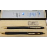 Cross Classic Black ballpoint pen and a propelling pencil, boxed. UK P&P Group 1 (£16+VAT for the