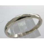 Platinum band ring, size P, 3.5g. UK P&P Group 0 (£6+VAT for the first lot and £1+VAT for subsequent