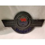 Cast iron Morris Motors plaque, W: 25 cm. UK P&P Group 1 (£16+VAT for the first lot and £2+VAT for