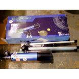 Refractor telescope, F366050M, boxed and complete, with 2 eyepieces and a 50mm front element,