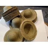 70 Childrens straw hats. Not available for in-house P&P